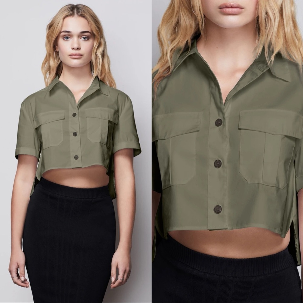 Good American The Crop Shirt NWT